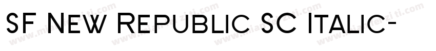 SF New Republic SC Italic字体转换